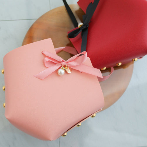 Heart Shaped Faux Leather Gift Bag