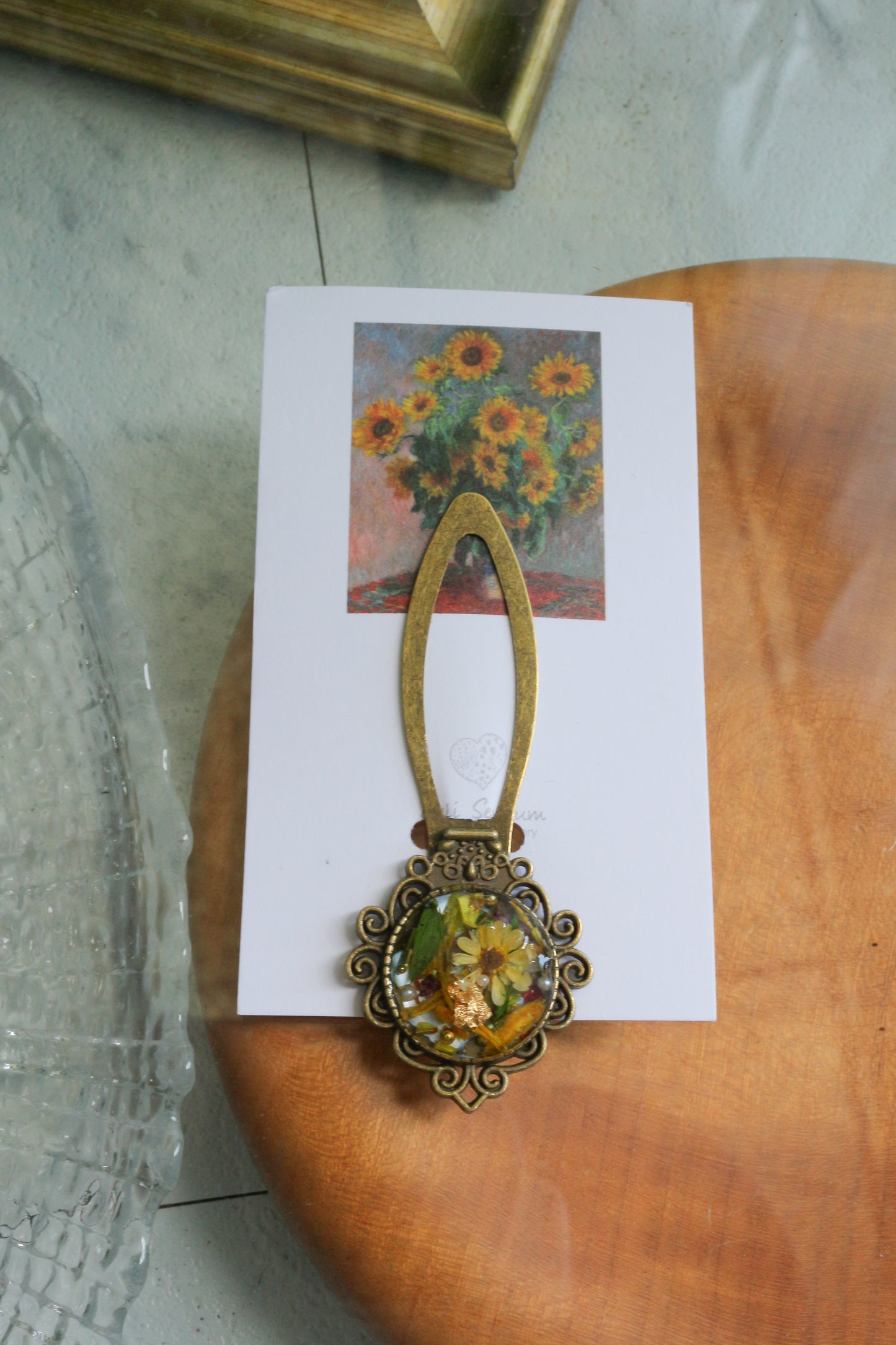 Monet Inspired Flower Book Mark No.1 ひまわり