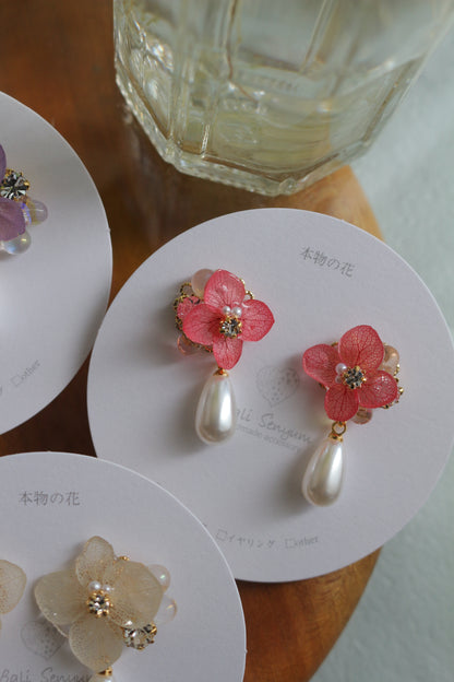 Hydrangea Elegant No.1 - Titanium Pierces チタンピアス