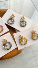 Colorful Christmas Wreath Earring