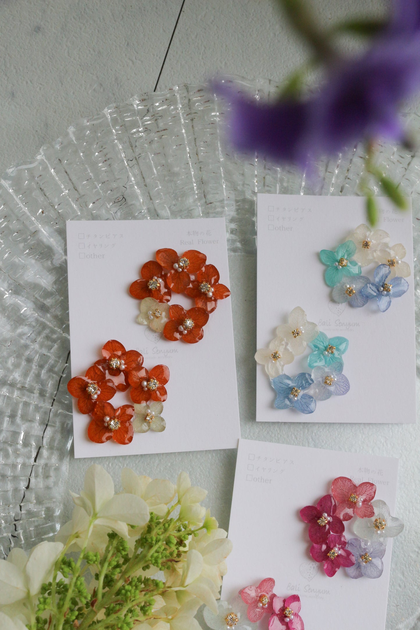 En Flower Earring 円と縁- ピアス or イヤリング　No.2