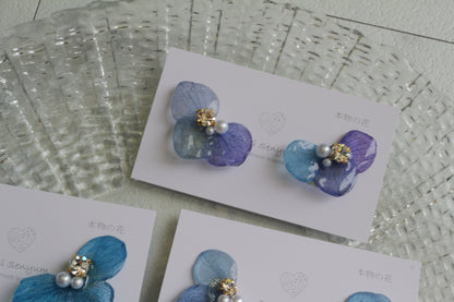 Gradation Hydrangea Wing No.146- Clip-on(イヤリング）