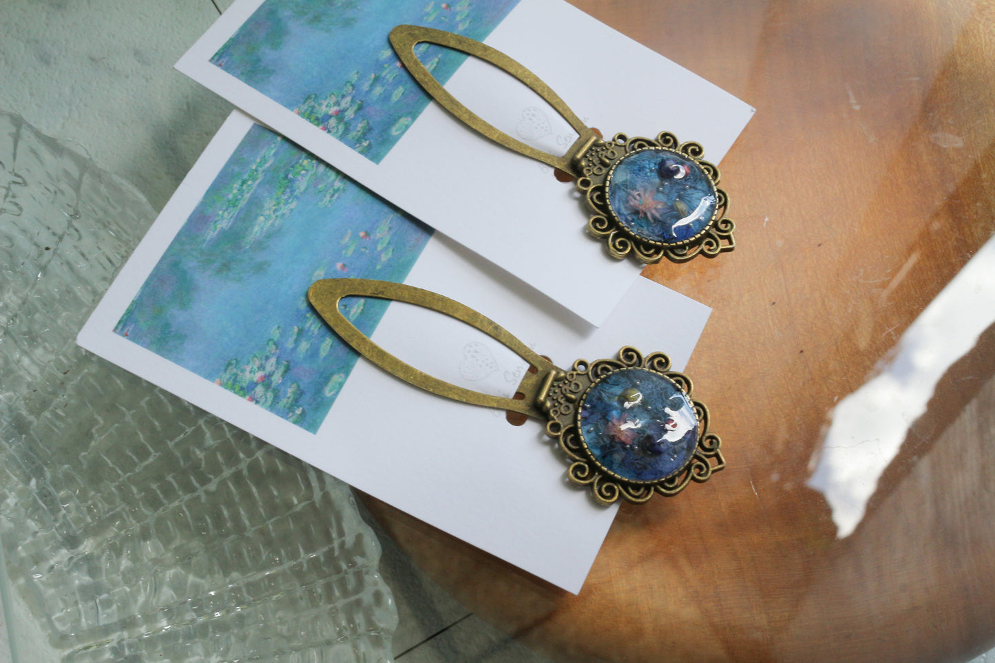 Monet Inspired Flower Book Mark No.1 睡蓮