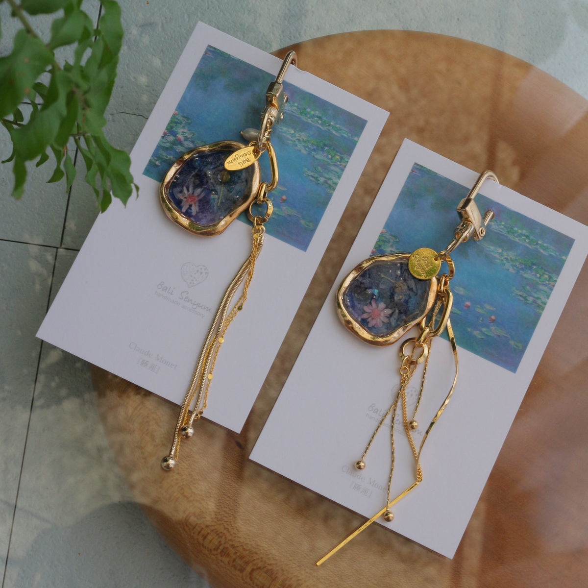 Monet Inspired Flower Bag Charm No.3 睡蓮