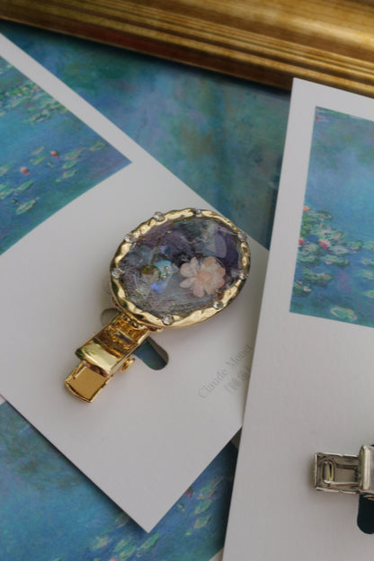 Monet's Inspired Hair Clip - 睡蓮