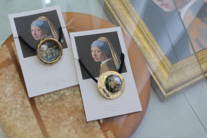 Vermeer Inspired Flower Hair tie  真珠の耳飾りの少女