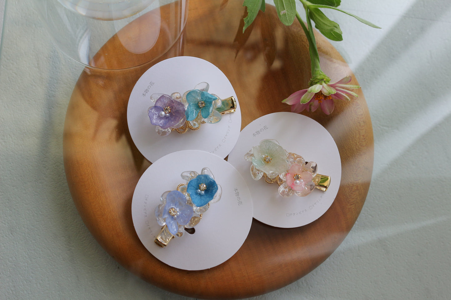 Clear Flowers Hair Clip - No.2