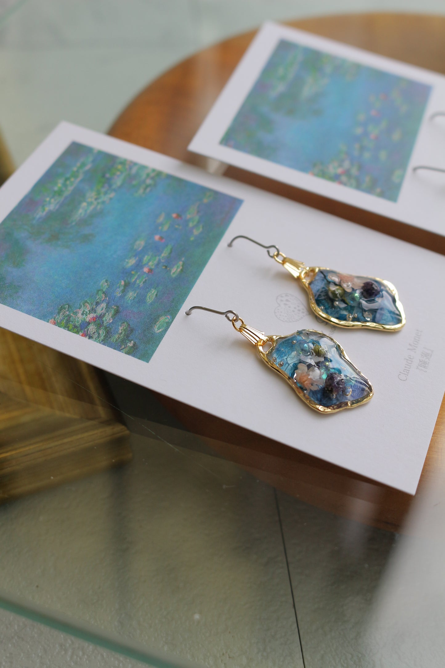 Claude Monet Water Lilies Inspired Dangling -睡蓮