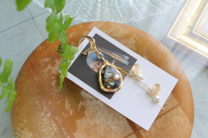 Vermeer Inspired Flower Bag Charm No.2 真珠の耳飾りの少女