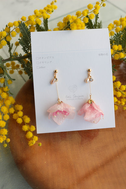 Flower Skirt Earrings - No.4 ピアスorイヤリング