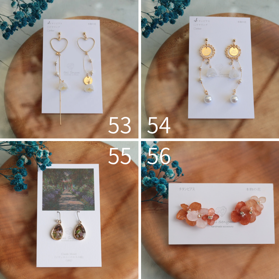 Limited Item Fes Earrings - チタンピアス Titanium Pierce  No.53〜56