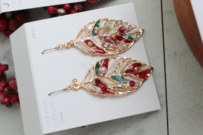 Christmas Leaf Earring