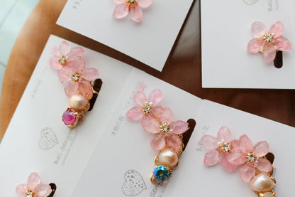 Someiyoshino Double Sakura Earring and Ear Cuff #S028