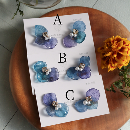 Gradation Hydrangea Wing No.139- Clip-on(イヤリング）