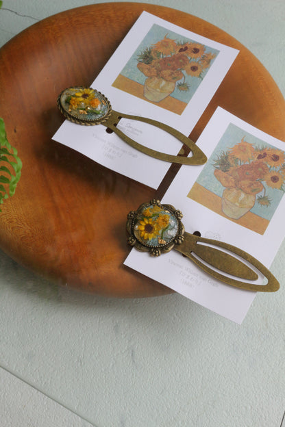 Gogh Inspired Flower Book Mark No.1 - ひまわり