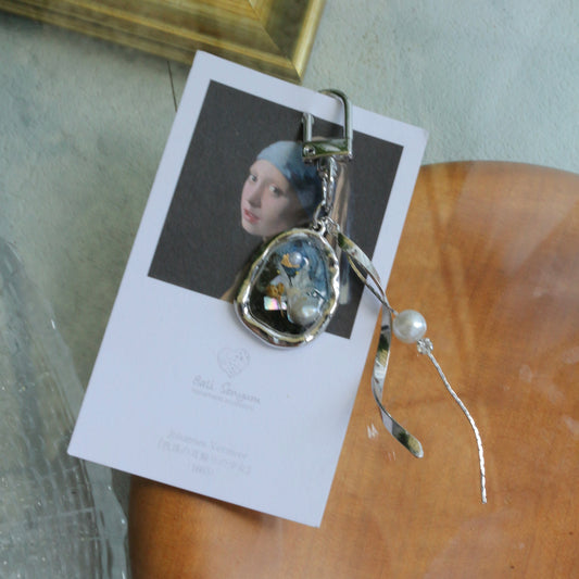 Vermeer Inspired Flower Bag Charm No.3 真珠の耳飾りの少女