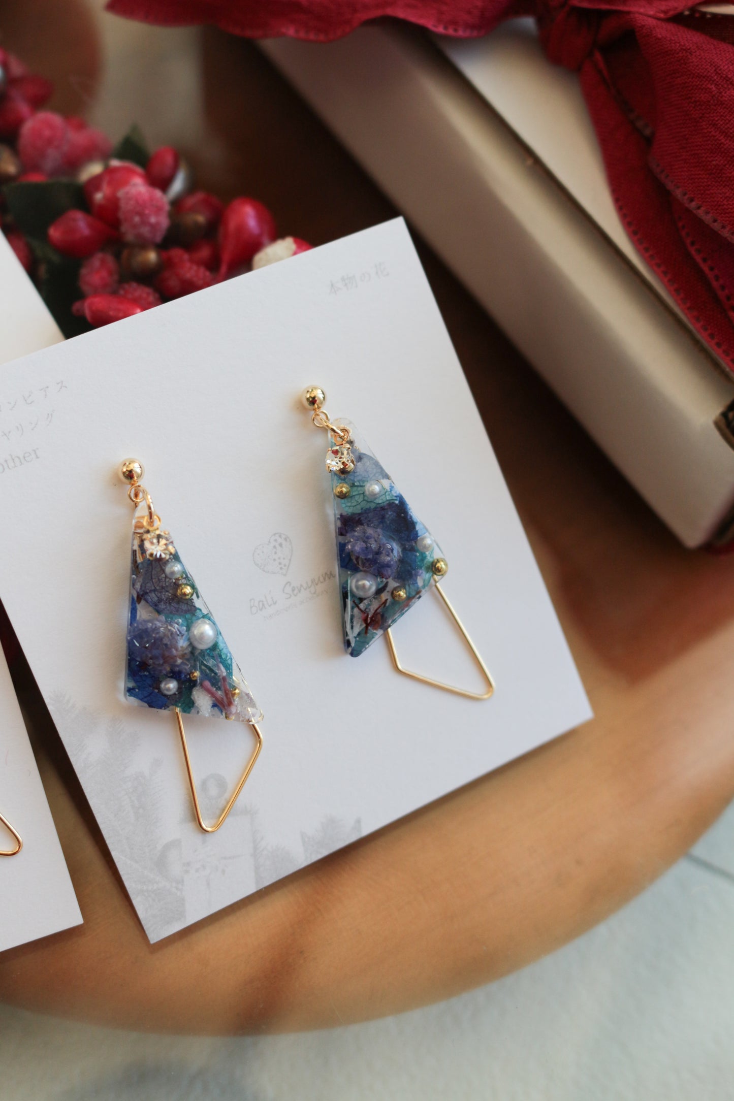 Christmas Triangle Earrings