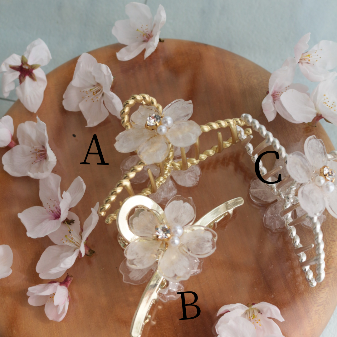Someiyoshino Sakura Hair Clip - White #S010
