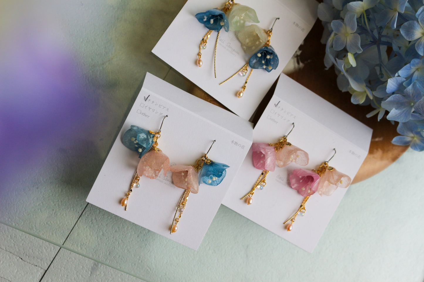 SUZUYOME2 Original Flower Earrings - No.9
