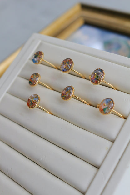 Monet Woman with a Parasol Inspired Ring No.1 -散歩　日傘をさす女性