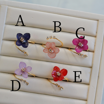 Hydrangea Three Gems NEW Ring No.13