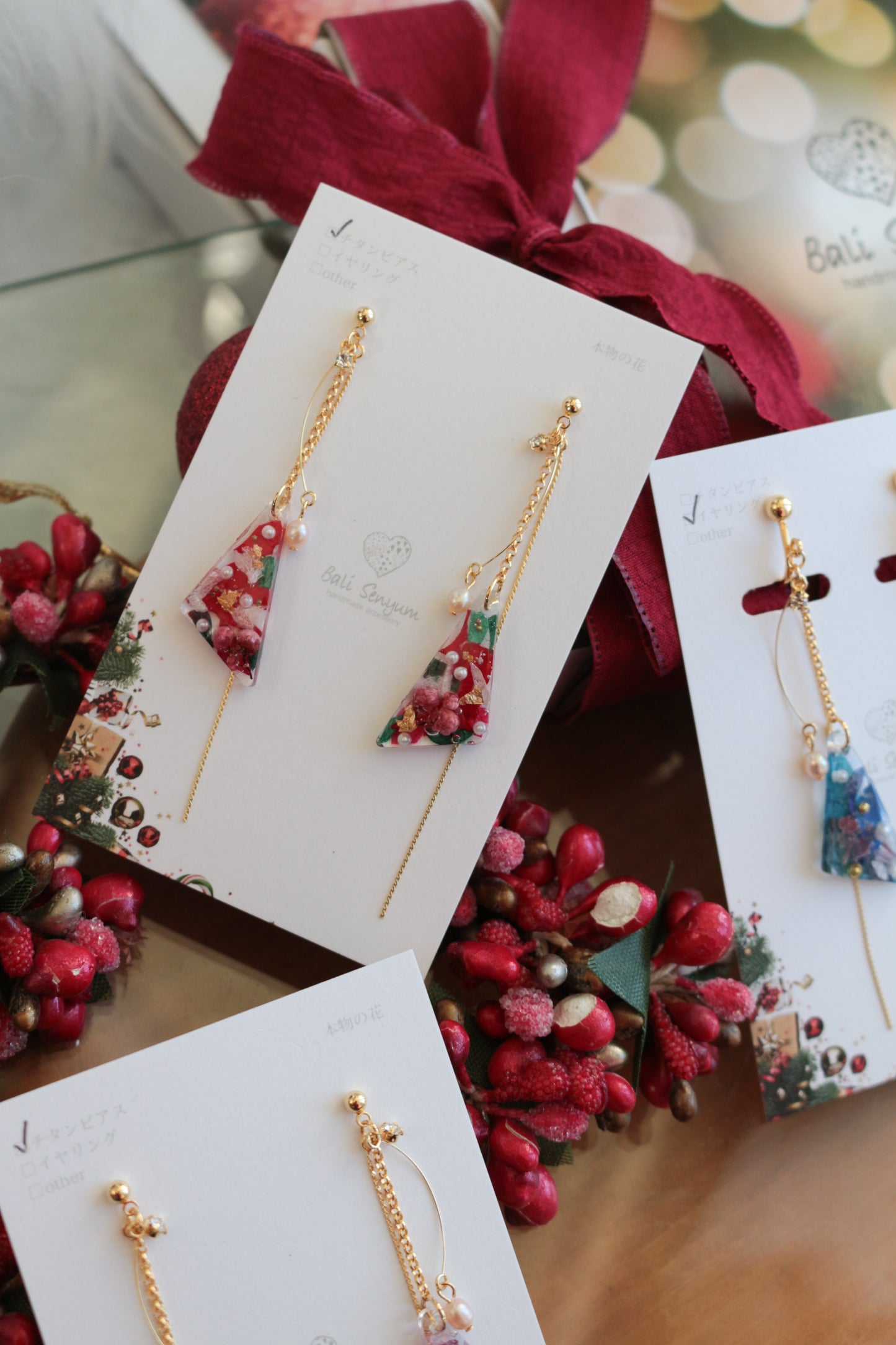 Christmas Triangle Earrings