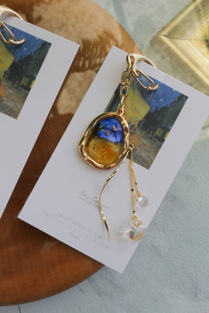 Gogh Inspired Flower Bag Charm No.2 Café Terrace at Night -夜のカフェ・テラスフォーラム広場