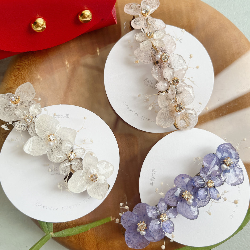 Hydrangea Hair Barrette No.9