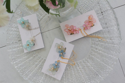 Hydrangea Flying Butterfly  No.51 - Clip-on(イヤリング）