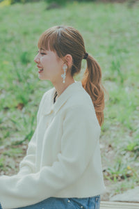 Hanayome Series2 with Japanese cotton pearl Clip On(イヤリング)