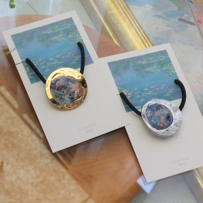 Monet Inspired Flower Hair tie 睡蓮 No.1