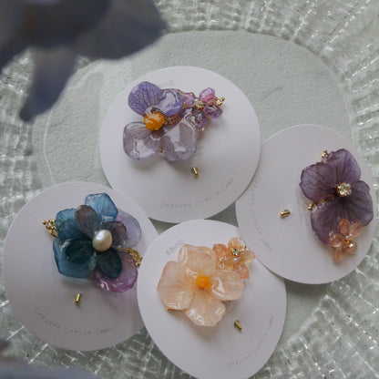 Hydrangea Flower Ponytail Hook - No.1