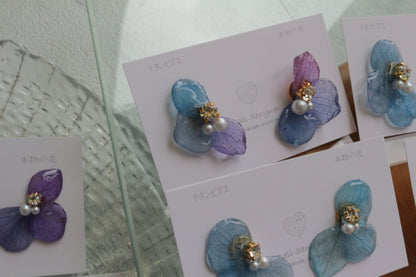 Hydrangea Wing No.145- Titanium Pierce(ピアス）