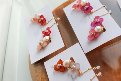 Hydrangea Pearl Flower Earring No.5 Clip-on (イヤリング)