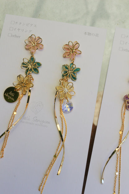 Oshikatsu Hydrangea Earrings No.3 ピアスorイヤリング