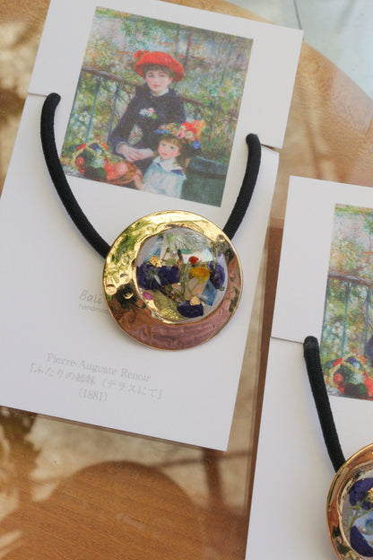 Renoir Inspired Hair tie -  ふたりの姉妹　