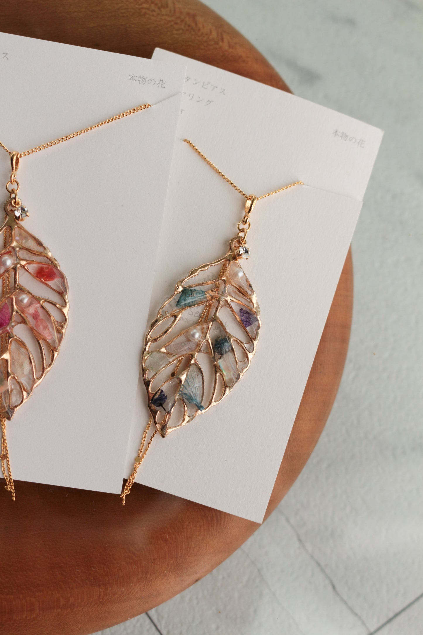 Leaf Necklace with chain 60cm  No.13