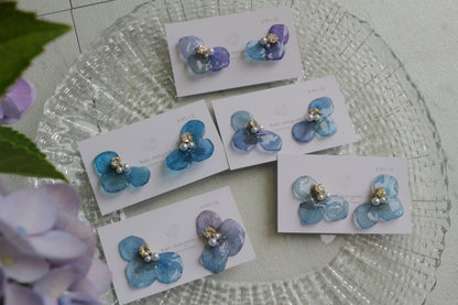 Gradation Hydrangea Wing No.146- Clip-on(イヤリング）