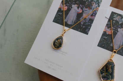 Sargent Inspired Necklace - カーネーション 、リリー、リリー、ローズ