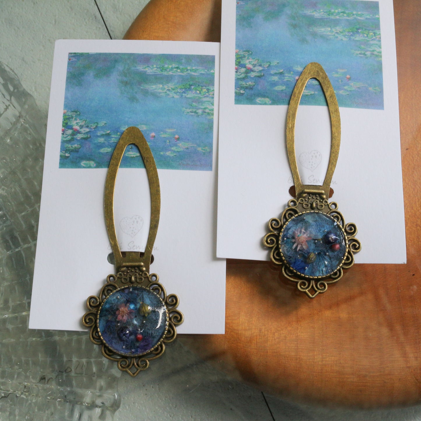 Monet Inspired Flower Book Mark No.1 睡蓮