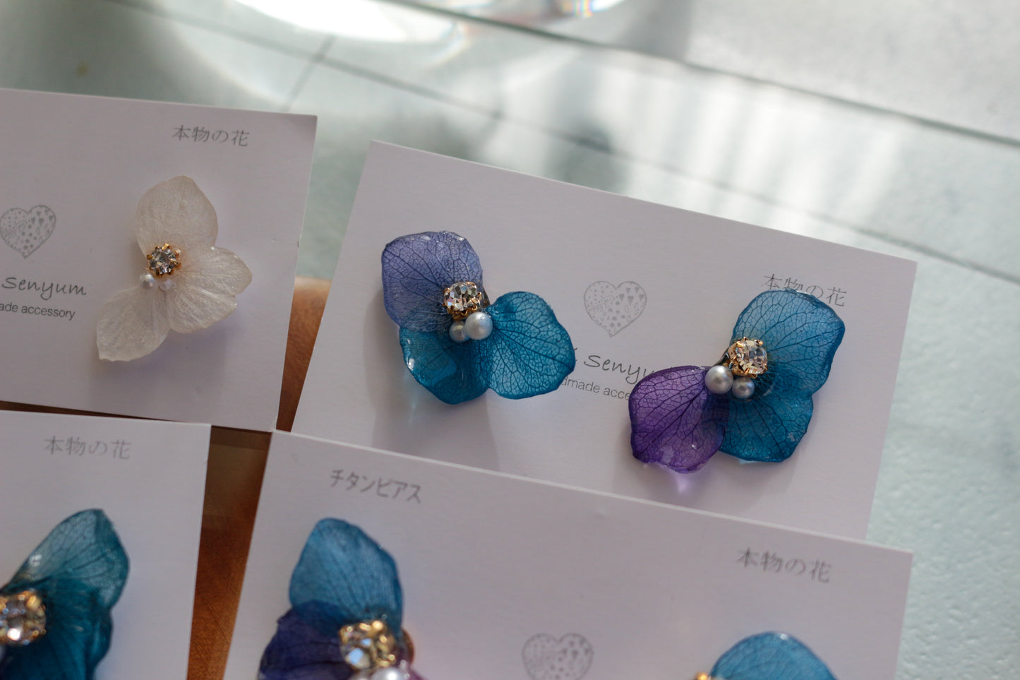 Hydrangea Wing No.141- Titanium Pierce(ピアス）