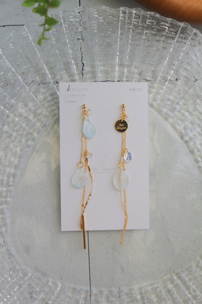Flowing Hydrangea Earrings No.1 ピアスorイヤリング