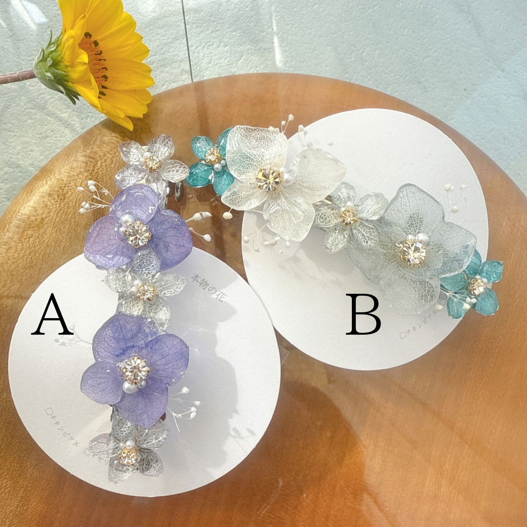 Hydrangea Hair Barrette No.14