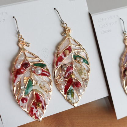 Christmas Leaf Earring