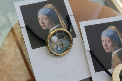 Vermeer Inspired Flower Hair tie  真珠の耳飾りの少女