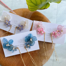 Hydrangea Flying Butterfly  No.1- Titanium Pierce(ピアス）