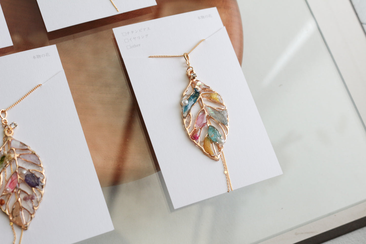 Leaf Necklace with chain 60cm  No.11