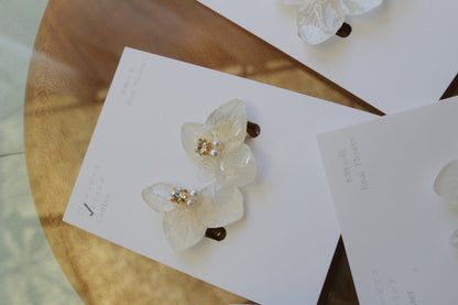 Hydrangea Wing No.149- Clip-on(イヤリング）