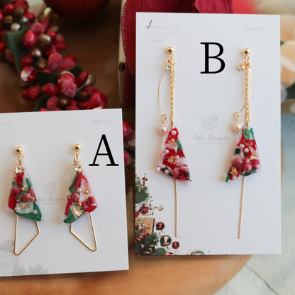 Christmas Triangle Earrings