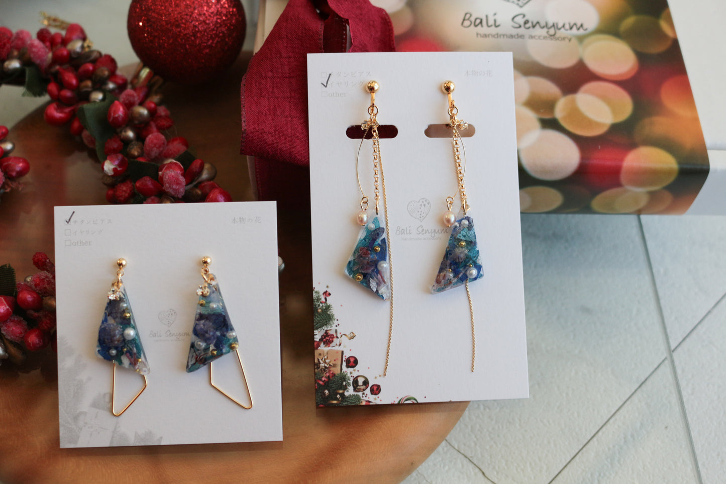 Christmas Triangle Earrings